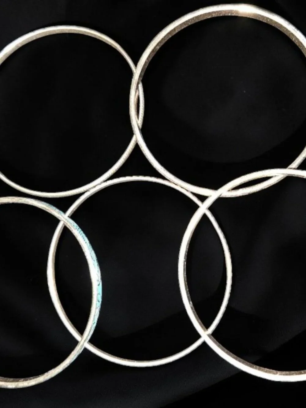MARK Lot of 5 Gold Plated Textured Bangle Bracelets